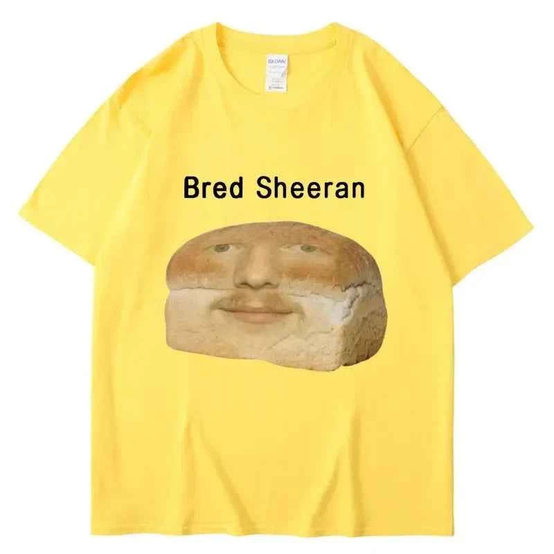 Funny Ed Sheeran Meme Print T Shirts Men Women Humor Creativity Short Sleeve Oversized Casual Spring Summer T-shirt Streetwear