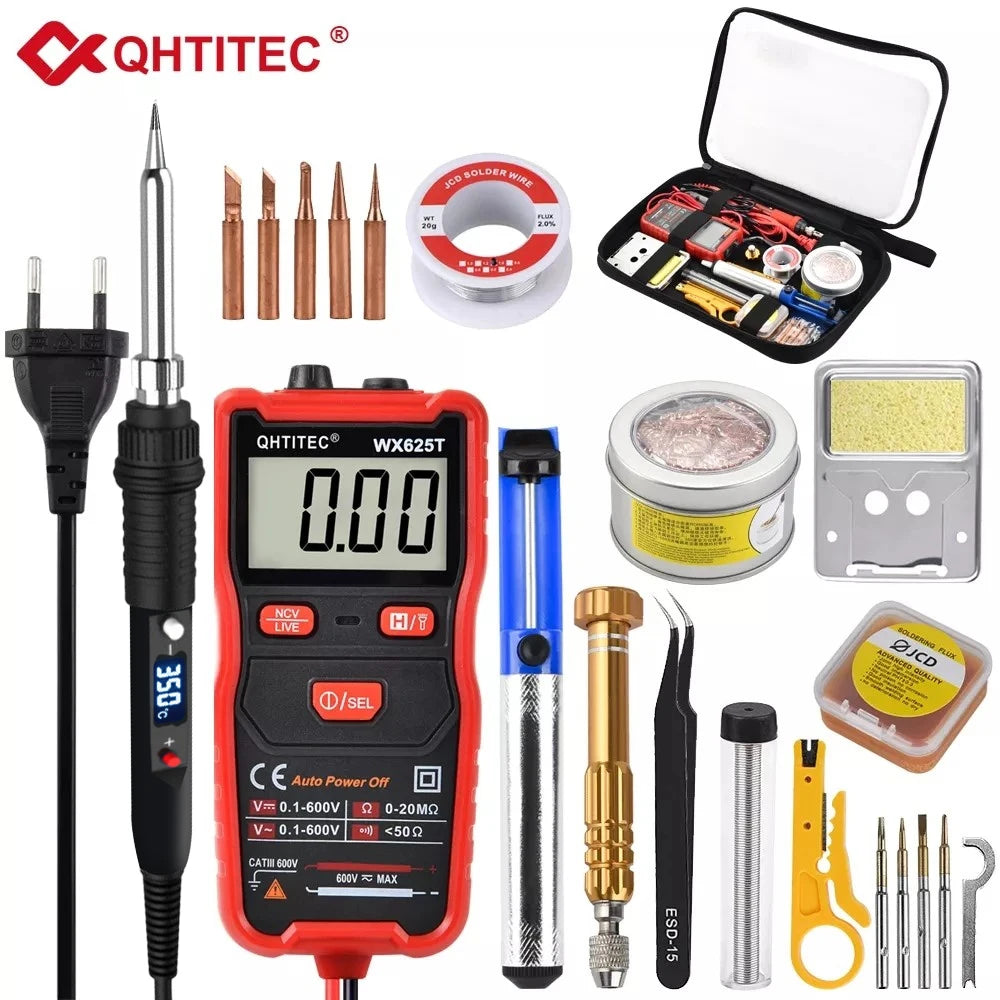 JCD Electric Soldering iron 80W 220V LCD Digital Display Adjustable temperature multimeter soldering iron kit Welding solder908S