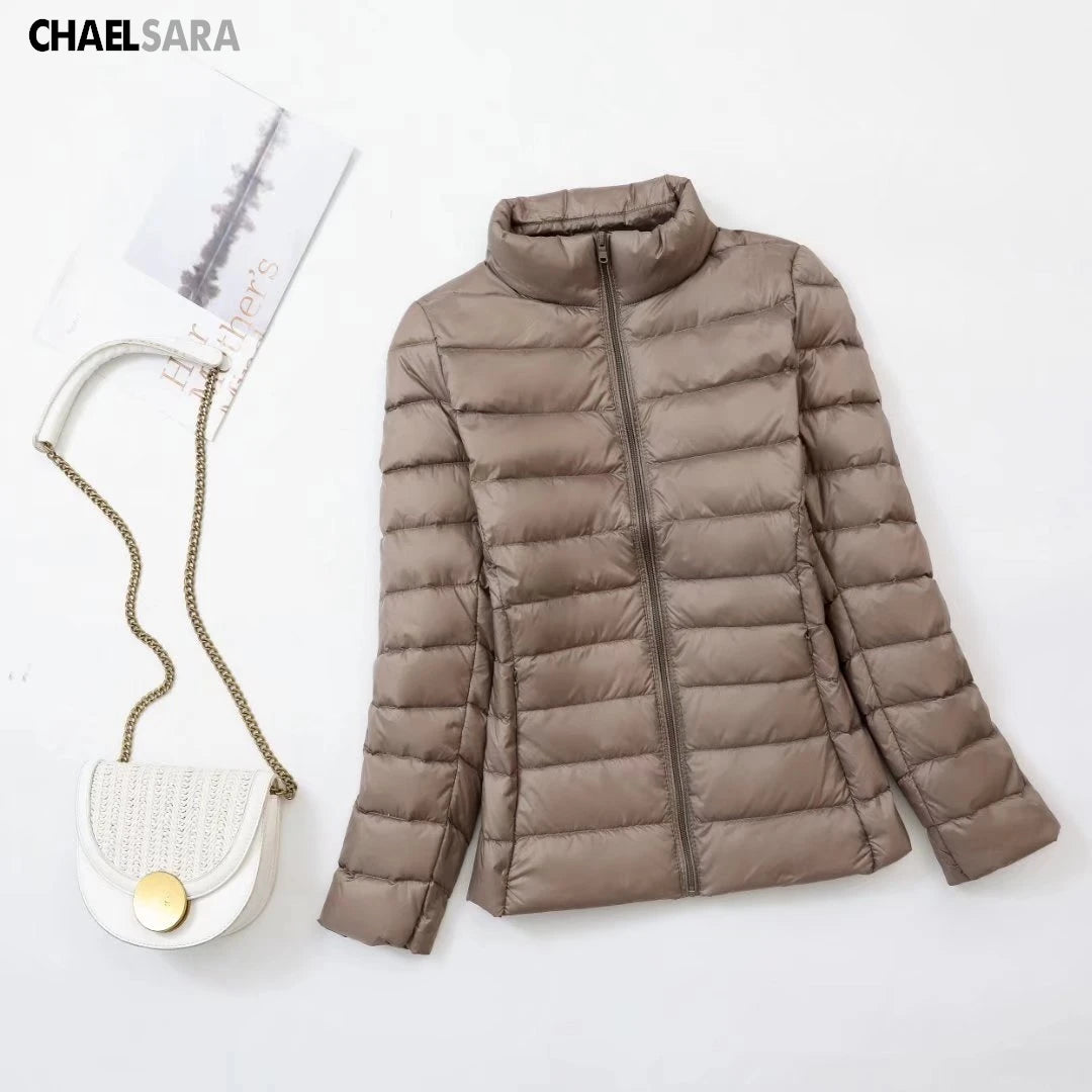 Ultra Light White Duck Down Jacket for Women, Warm Coat for Lady, Female Hooded Parka, Plus Size, 7XL, Autumn and Winter 2024