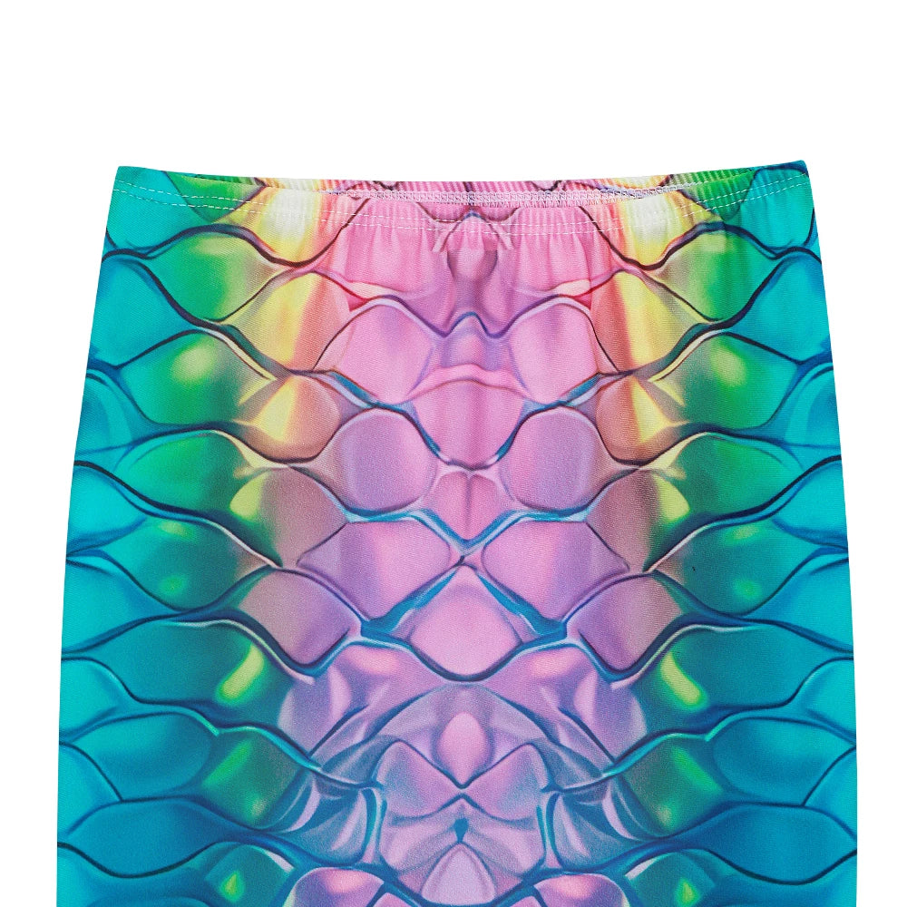 Girls One-Piece Mermaid Tail Swimsuit, Cute Beach Bathing Suit, Children Performance Cosplay Costume, Kids Dress Up Clothes