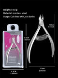 Professional Pedicure Nail Tools: Double Springs Cuticle Trimmer, Sharp Blade Clippers for Nail Art & Care
