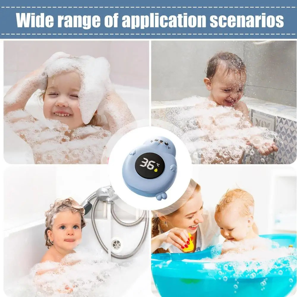 Baby Bath Temperature Monitor LED Display Bath Thermometer Cartoon Digital Water Temperature Meter Bath Floating for Kids Toddle