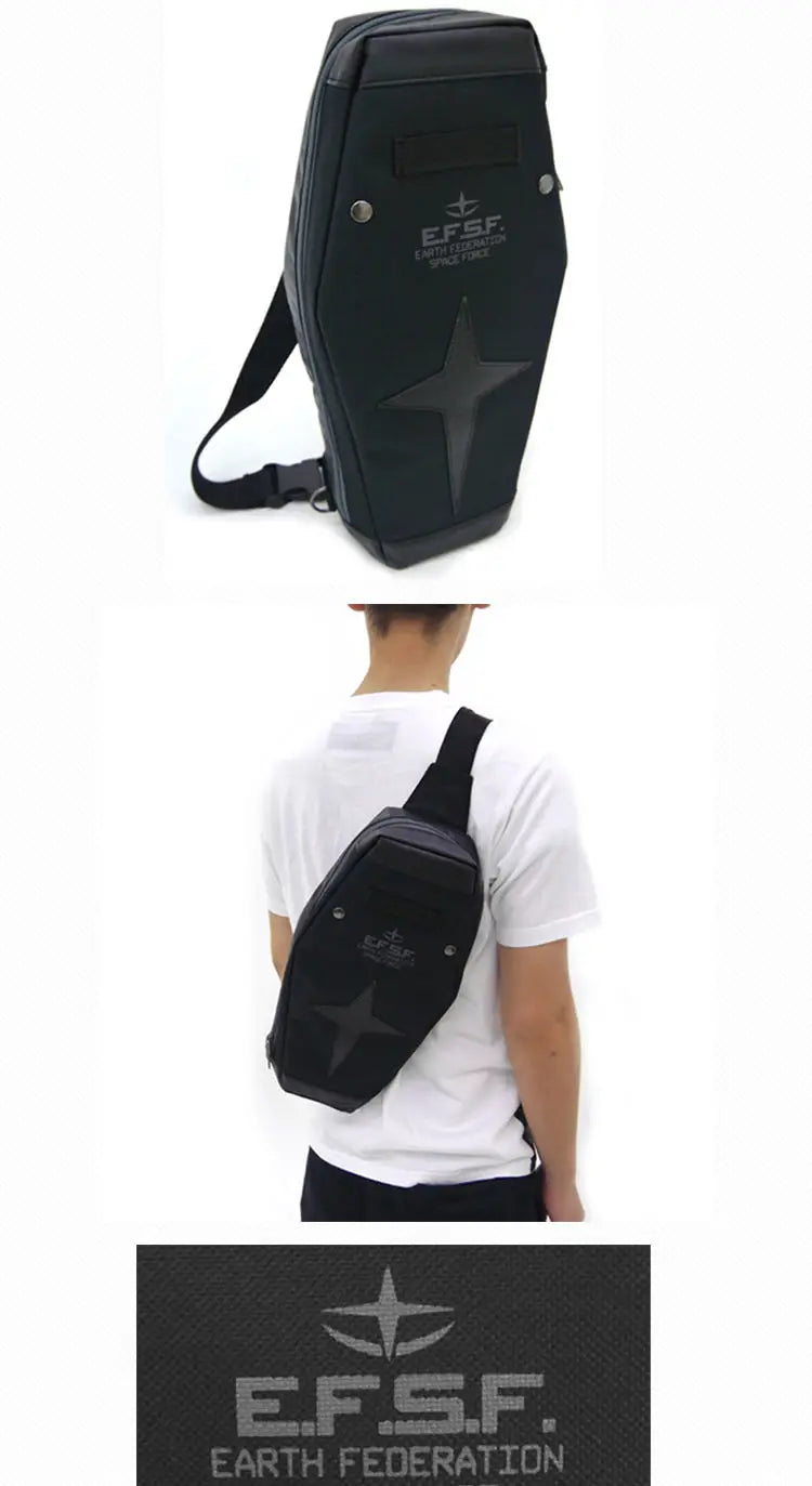 Gundam Mobile Suit Anime Peripheral Federal Army RX-78-2 Shoulder Messenger Bag Student Backpack Sports Outdoor Travel Bag Gift