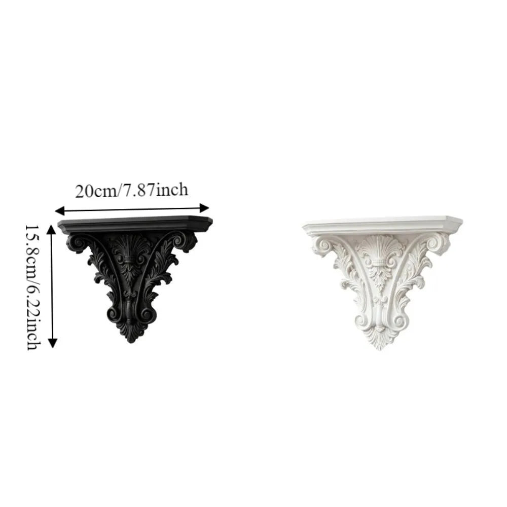 Durable 3D Printing Floating Shelf Unique Carving Gothic Wall Decor Decorative Retro Wall Mounted Shelves Goth Home Decor