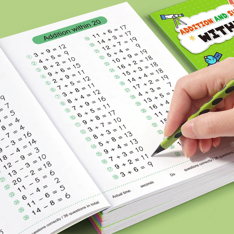 Children's Math Exercise Book, Math Improvement Tool: Addition and Subtraction Within 100, Ideal Math Education Workbook, Back-To-School Gift, Christmas Giveaway