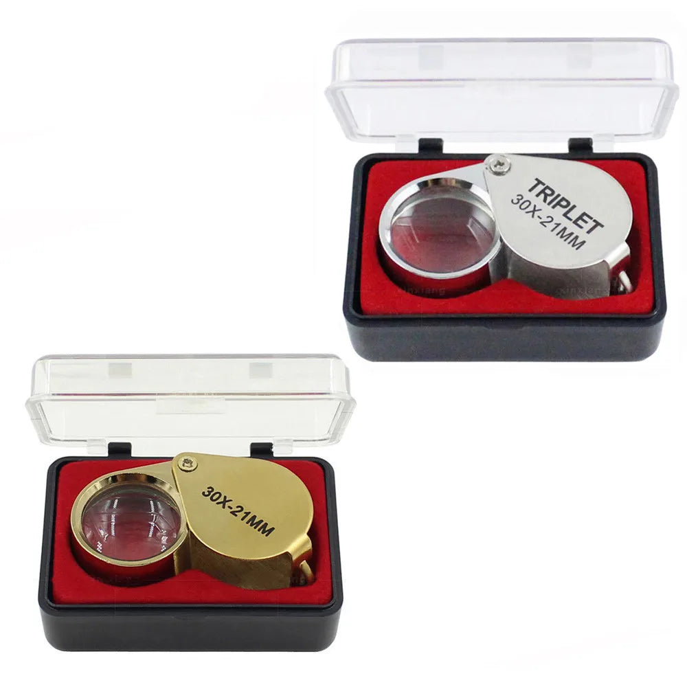 Pocket Jewelry Loupe Jewelers Diamond Eye Magnifying Glass Magnifier Metal Tools For Coins Gems Stamps Watches