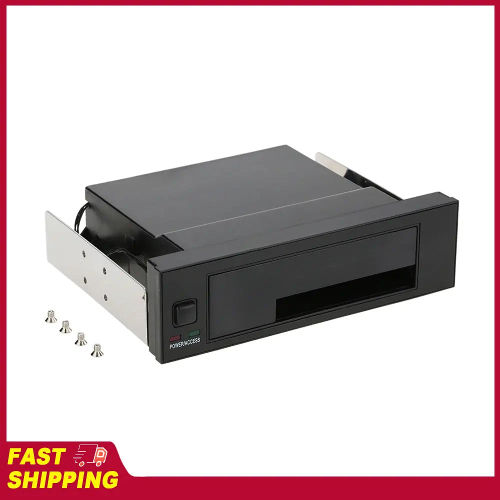 Indicator Light Support Hot-swap Internal Single Bay Mobile Rack Enclosure w/ LED for 2.5/3.5inch SATA HDD SSD Fit PC 5.25'' Bay