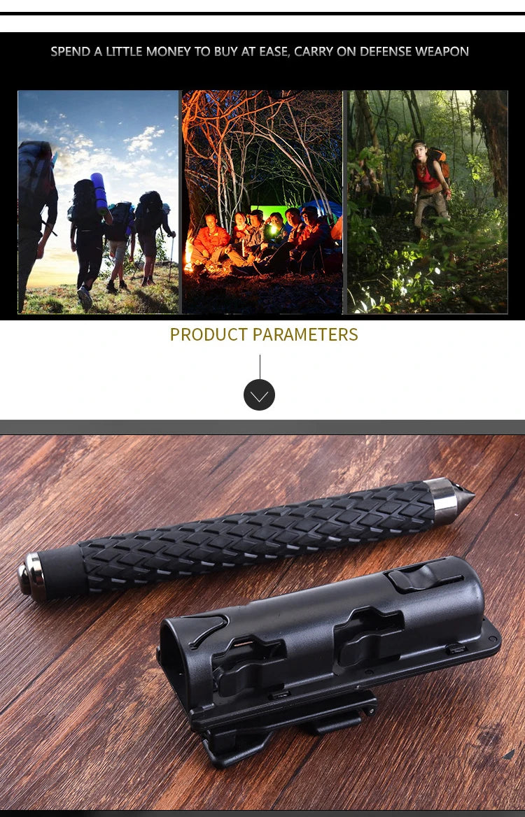 360 Degree Rotation Retractable Baton Case Holster Universal Extensible Baton Holder Self Defense EDC Outdoor Survial Tool