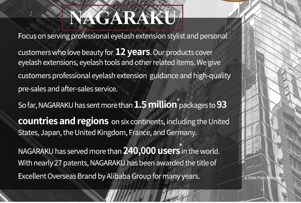 NAGARAKU Mix Eyelashes Maquiagem Makeup Individual Eyelash Extension 16 Lines Mix 7-15mm High Quality Natural Synthetic Mink