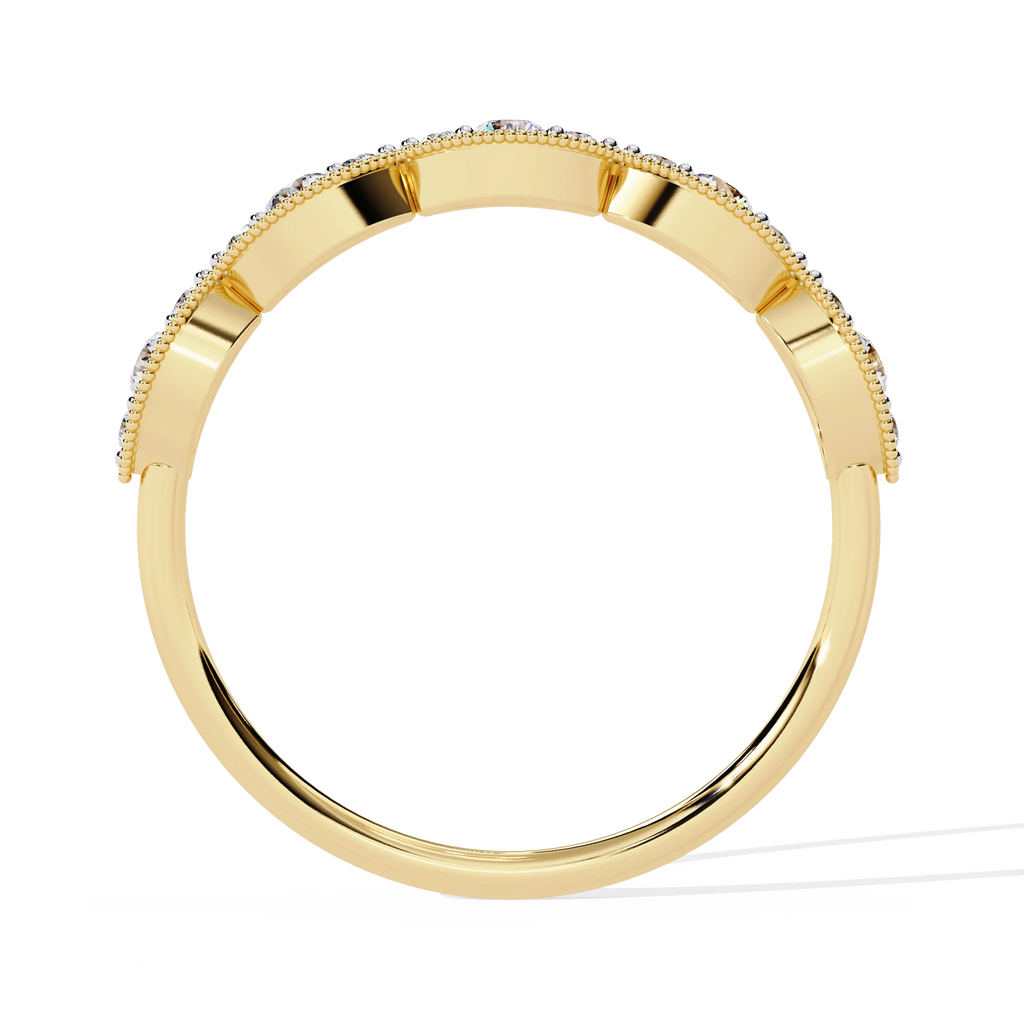 Luxury Lab Grown Peace Design Brilliant Cut Diamond IGI Certified VS Clarity 10K Gold Loose Wedding Rings Women Men