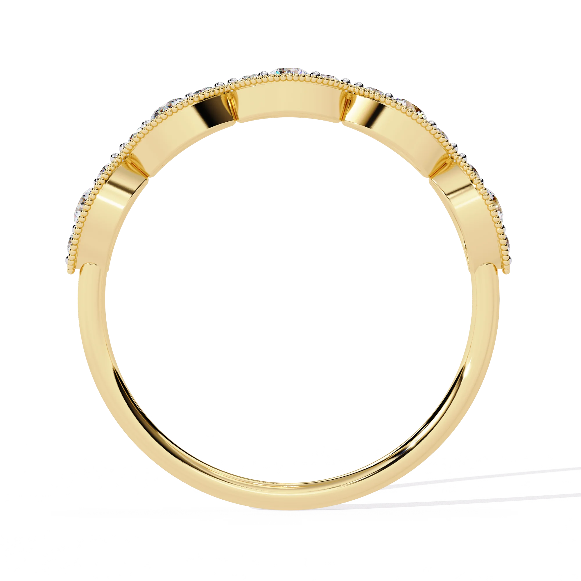 Luxury Lab Grown Peace Design Brilliant Cut Diamond IGI Certified VS Clarity 10K Gold Loose Wedding Rings Women Men