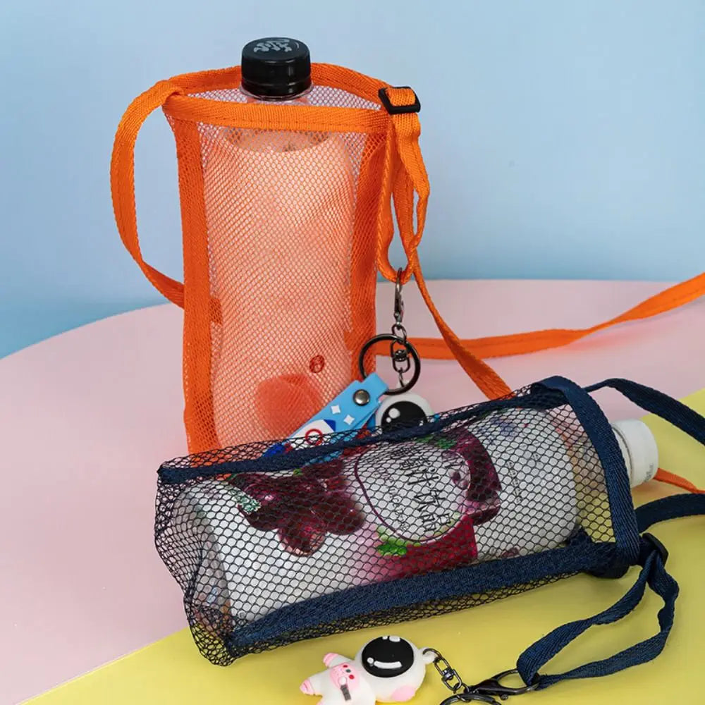 Outdoor Sport Water Bottle Cover Sport Camping Accessories Cup Sleeve Mesh Cup Sleeve Pouch With Strap Cup Accessories