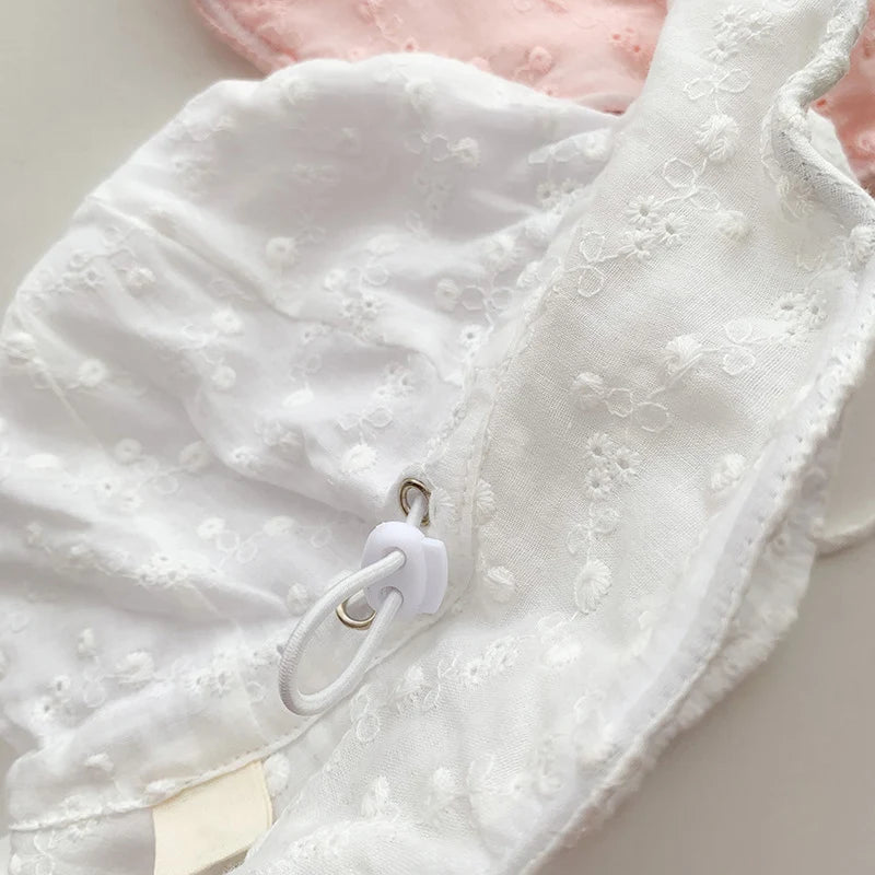 Hollow Out Flower Baby Hat Summer Soft Cotton Breathable Bucket Hat For Newborn Sun Protection Adjustable Toddler Kid Panama Cap