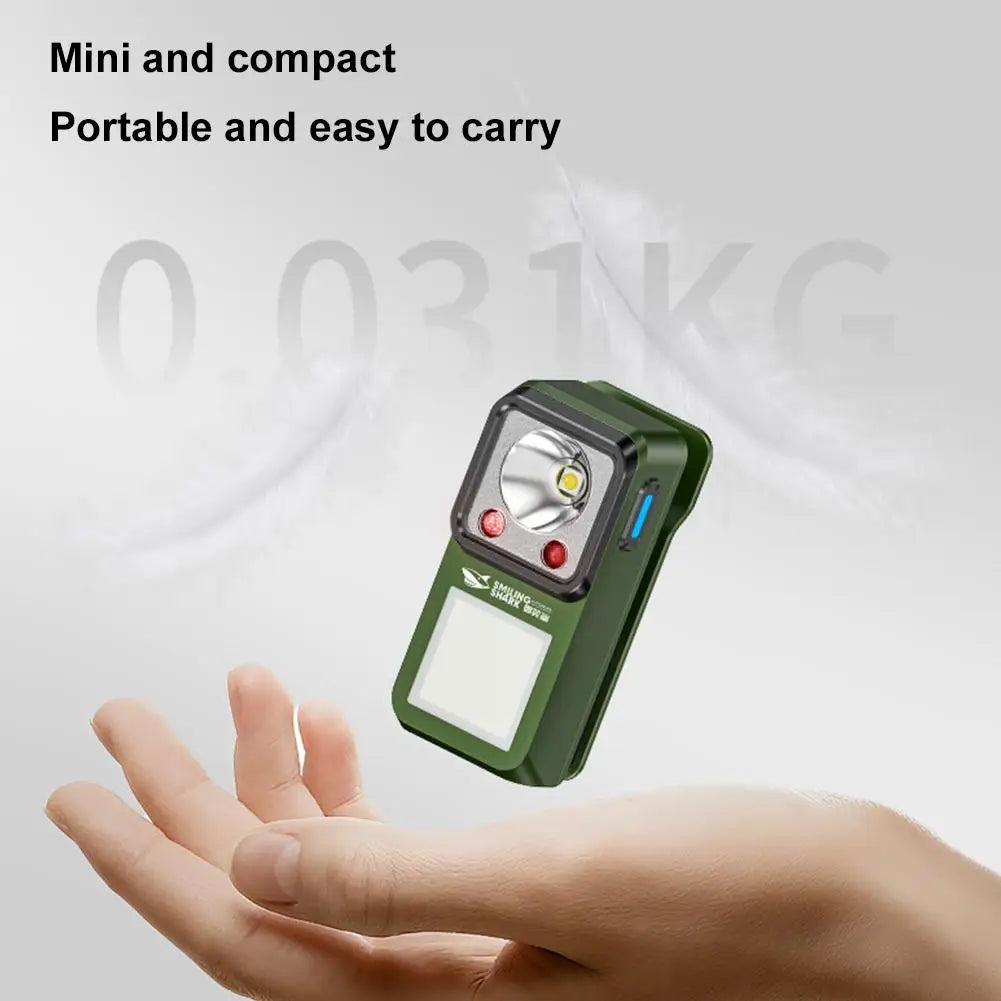 LED Magnetic Clamp Flashlight Outdoors Ultra-long-lasting Lighting Work Emergenc Lamp Clip-on Rechargeable Camping Hiking Light