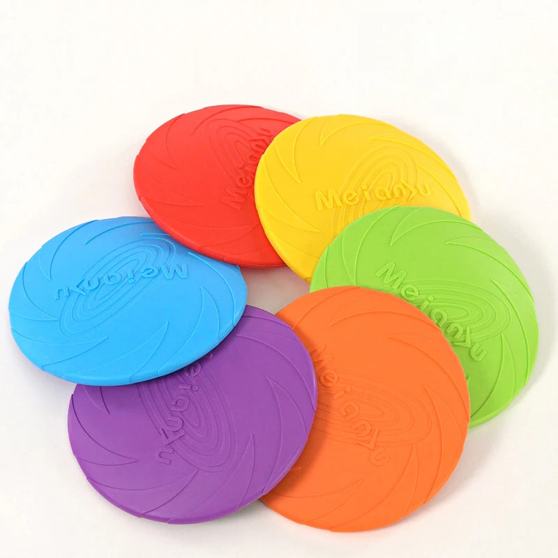 Silicone Dog Flying Disc Toy – Durable Chew & Fetch Fun