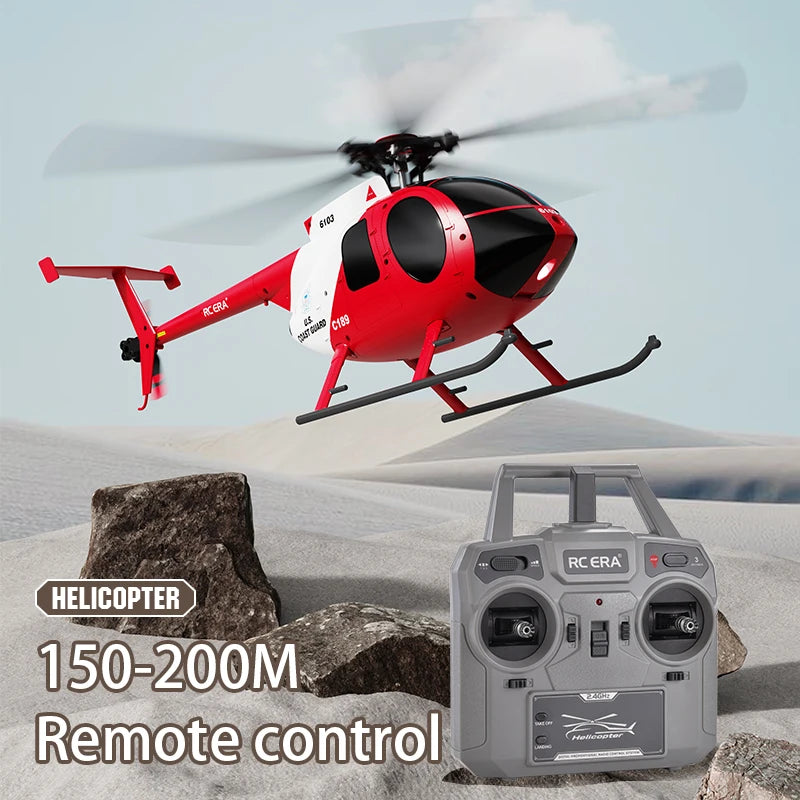 MD500 RC Helicopter 1:28 C189 Brushless Dual-motor Remote Control Model 6-Axis Gyro Aircraft Multifunctional Flying Machine Toy