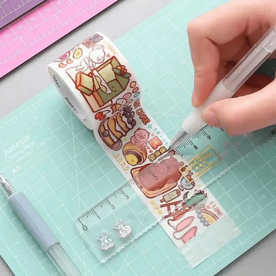 6/1pcs Wrapping Cutting Utility Pen Knife Retractable Press Hand Account Pen Knife Creative Art Paper Cutting Tool for Student