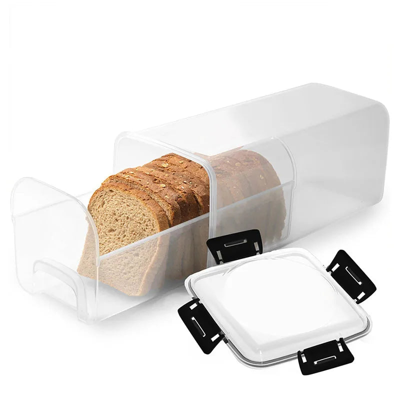 4 Liter Bread Storage Container, Plastic Bread Box with Sealing Lid, Bread Storage Box, Sandwich Bread Dispenser Bread Storage