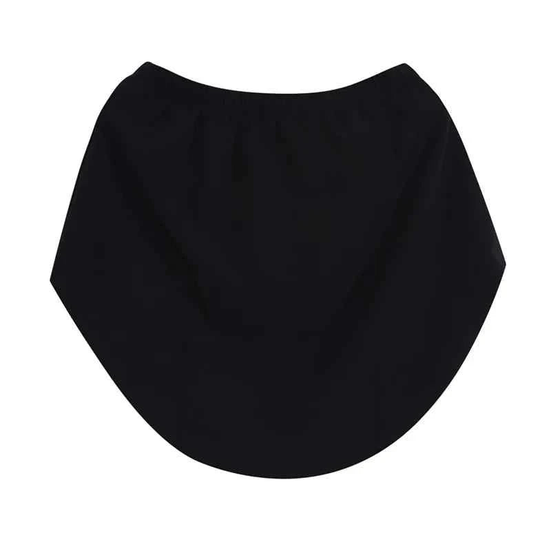 Black Skirt Spring Shirt Skirt Women Fake Hem Sweater Casual Korean Style Bottom Skirt  Sweater Bottom Fake Shirt Buttock Skirt