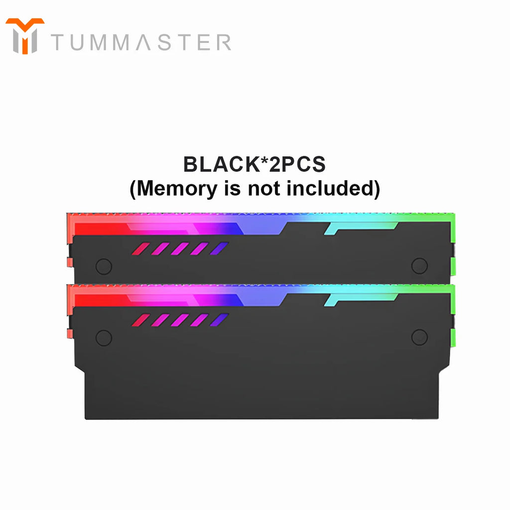 TUMMASTER Computer ARGB RAM Memory Heatsink Cooler with Thermal Conductive Pad for Desktop PC Memory DDR2/DDR3/DDR4/DDR5