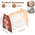 2 Tier Baby Bookshelf Double Sided Storage Montessori Wood Book Rack for Baby Nursery Room Playroom Classroom and Bedroom Decor