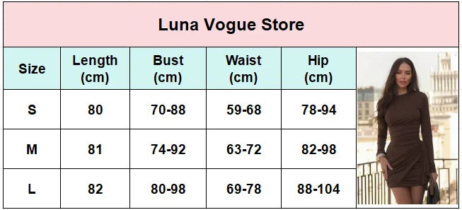 Casual Solid Pleated Bodycon Mini Dress Women Sexy Long Sleeve Waist-cinching Irregular Dresses 2026 Lady Chic Party Club Robe