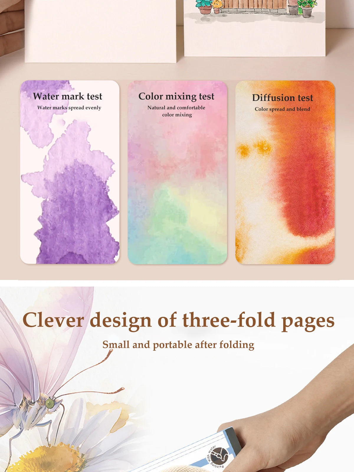 Kids Watercolor Coloring Book Educational Art Activity Reusable Non-Toxic Painting Kit for Toddlers&Creative Learning DIY Crafts