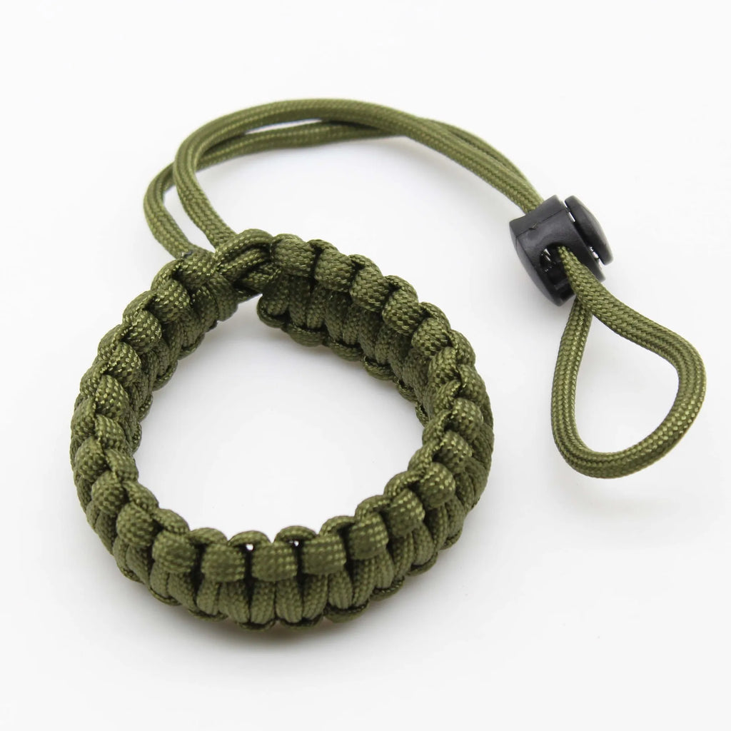 Outdoor Survival Bracelet & Camera Wrist Strap - Paracord Braided Cord Pendant, Universal Wrist-Mounted Braided Paracord