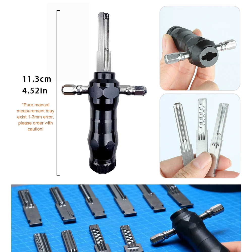 TUNGFULL Locksmith Tool Set Professional Lock Tools Kit T Handle Lock Repair Equipment For Technicians Lock Decoder Tool