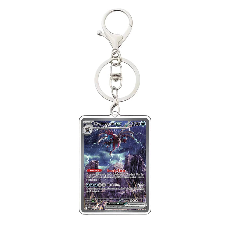 Pokemon PTCG Acrylic Keychain English Version Sv11B W Sar Bwr Reshiram Zekrom Victini N Acrylic Card Keychain Pendant 3.4X5.2Cm