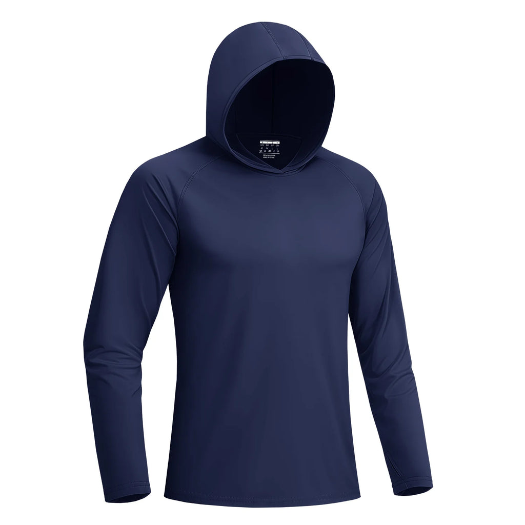 TACVASEN Sun Protection Shirts Mens Long Sleeve Hoodie Casual UV-Proof T-Shirts Breathable Lightweight Quick Dry T shirts Swim