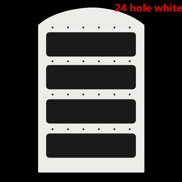 48 Holes Jewelry Organizer Stand Black Plastic Earring Holder Pesentoir Fashion Dangle Earrings Display For Women Rack Etagere