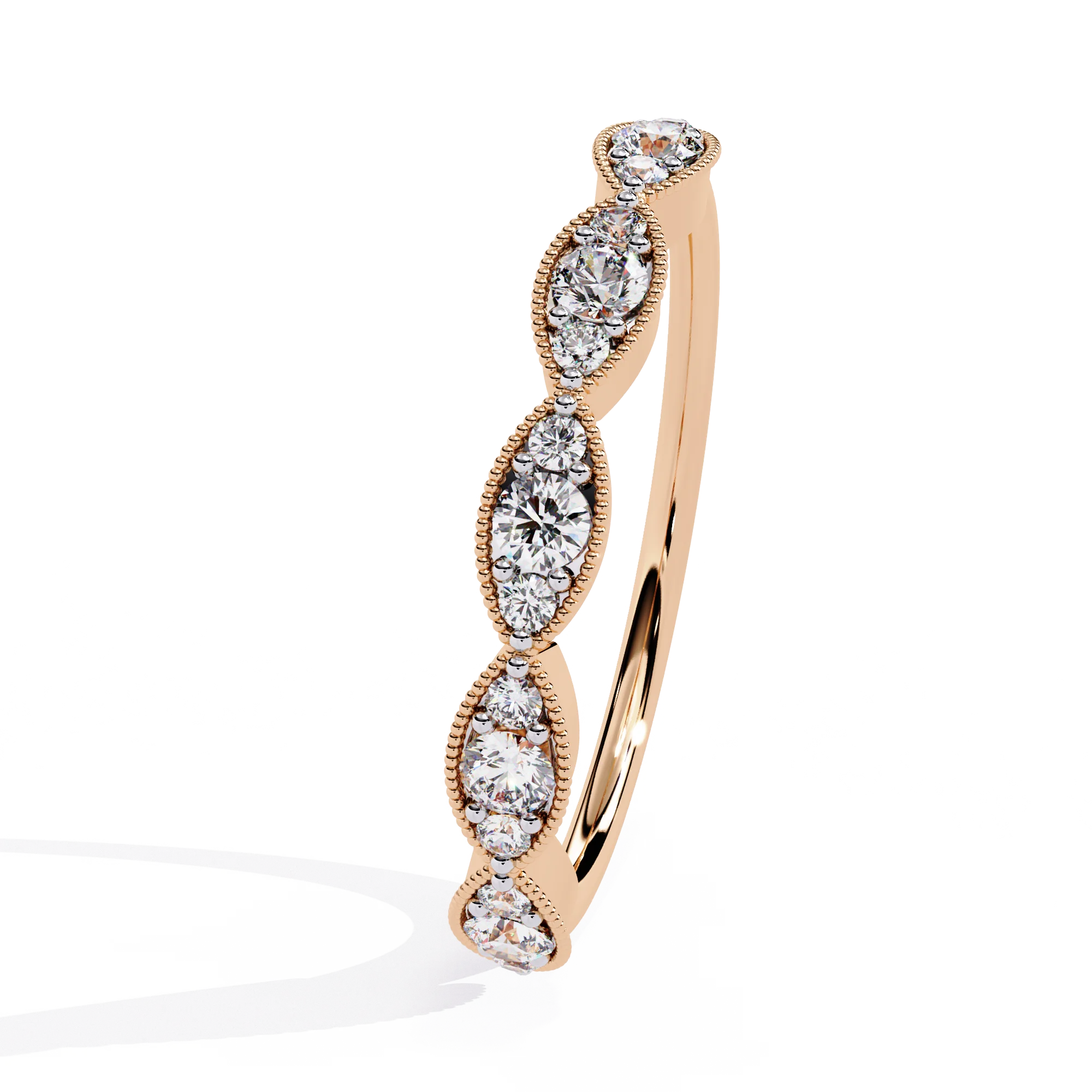 Luxury Lab Grown Peace Design Brilliant Cut Diamond IGI Certified VS Clarity 10K Gold Loose Wedding Rings Women Men