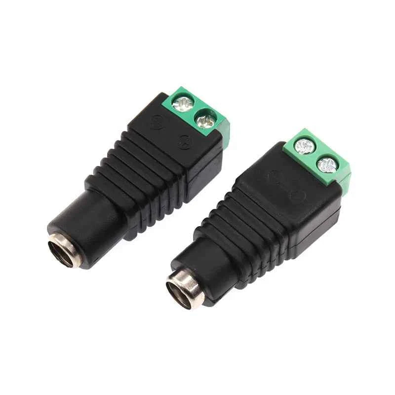 5Pcs 12V 24V 5.5mm x 2.5mm 5.5 x 2.1MM Female Male DC Power Plug Jack Adapter for CCTV Camera LED Light Strip Connector