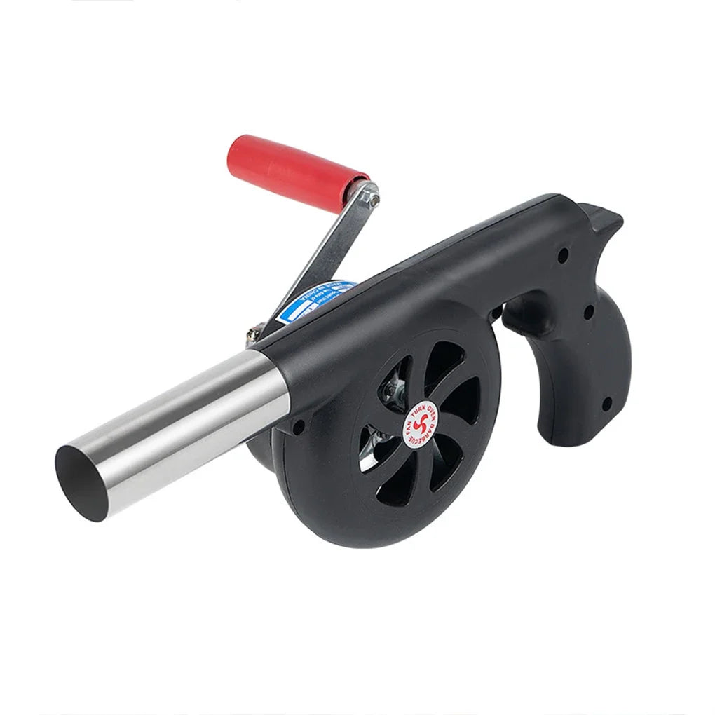220V BBQ Fan Handheld Cooking Tool Adjustable Speed Air Blower for Barbecue Grill Camping US EU Plug Portable