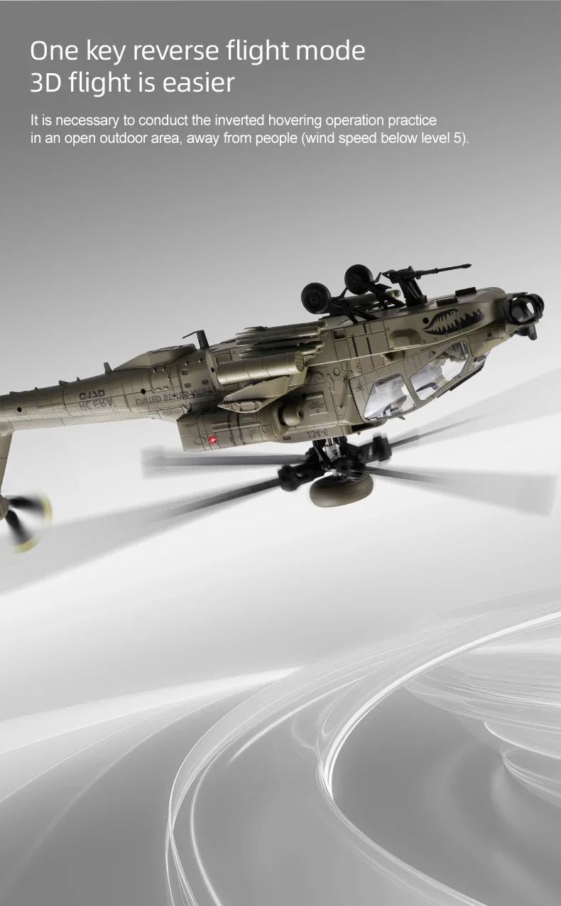 NEW RC ERA C170 RC Helicopter 6CH Optical Flow Positioning Apache Brushless Stunt Armed RC Helicopter Model One-key Inverted Toy