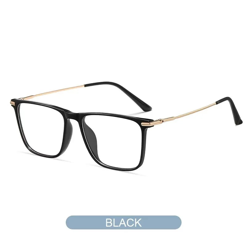 VICKY Classic Titanium Men's Square Frame Simple Design Blue Light Reading Glasses Customizable Prescription Photochromic 007