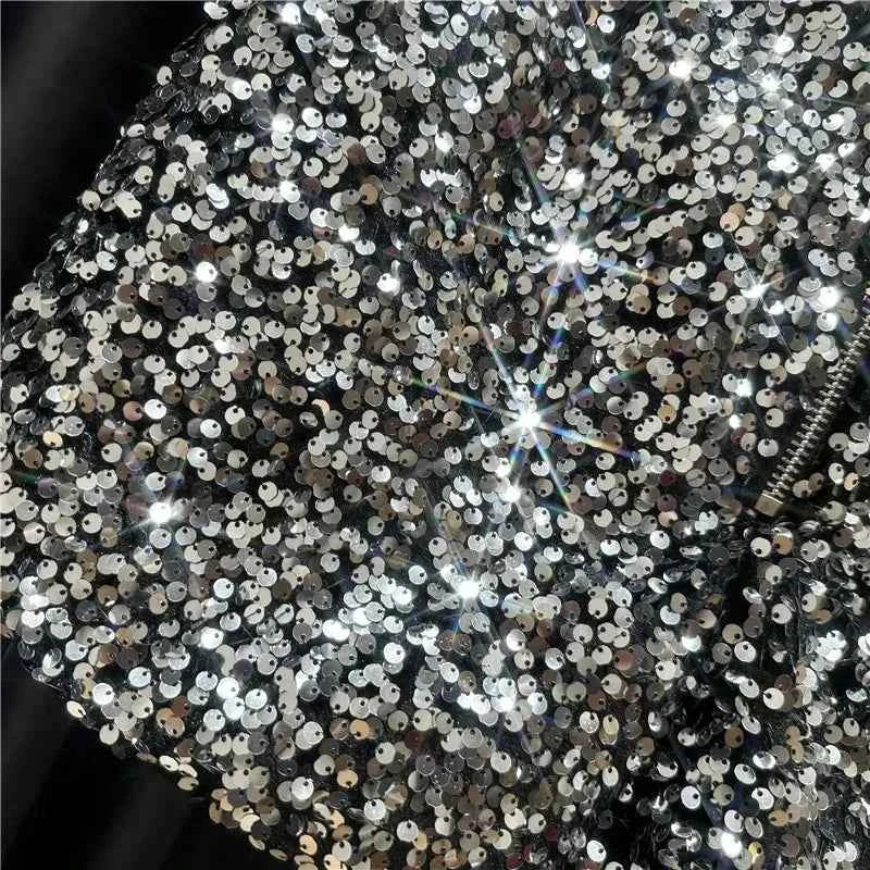 New Autumn Black Velvet Shorts Women Sequined Shiny Versatile Short Pants Clubwear Shorts Hot Pants High Street