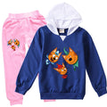 Kid-e-cats Clothes Kids Russian Три Кота My Family Three Happy Cats Hoodie Girls Outfits Children's Sets Boy Clothing