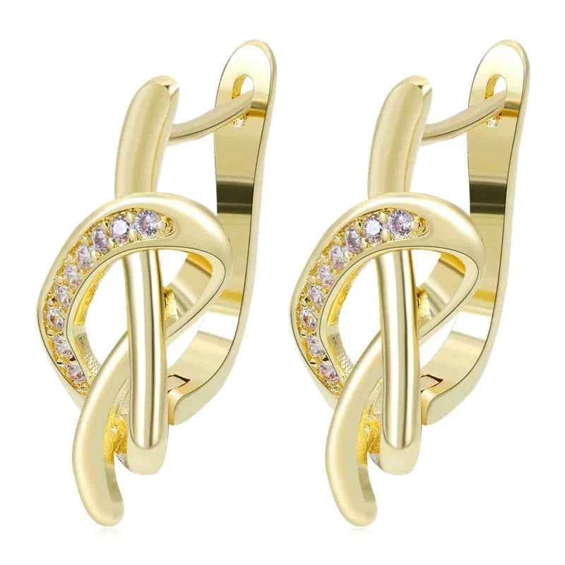 Juya Handmade 18K Real Gold Plated Earwire Fasteners Earring Hooks Accessories For DIY Women's Anti-Allergy Earrings Making