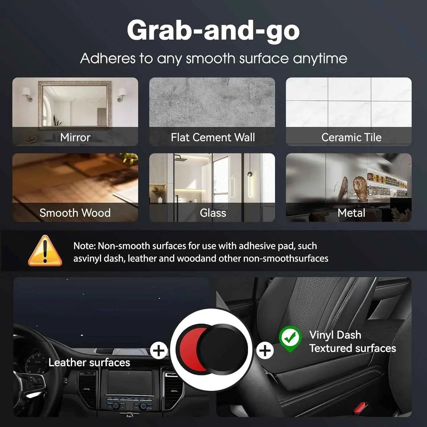 Foldable Magnetic Car Phone Holder – N52 Magnet, 360° Rotatable, Suction Cup for Dashboard, ABS, with Wrench & Pad, Gift