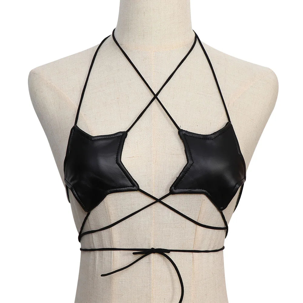 Ladies Sexy Top Bustier Tops Star Bra Backless Nightclub Star Camisoles Camisoles & Tanks Woman Vest Nightclub Vest