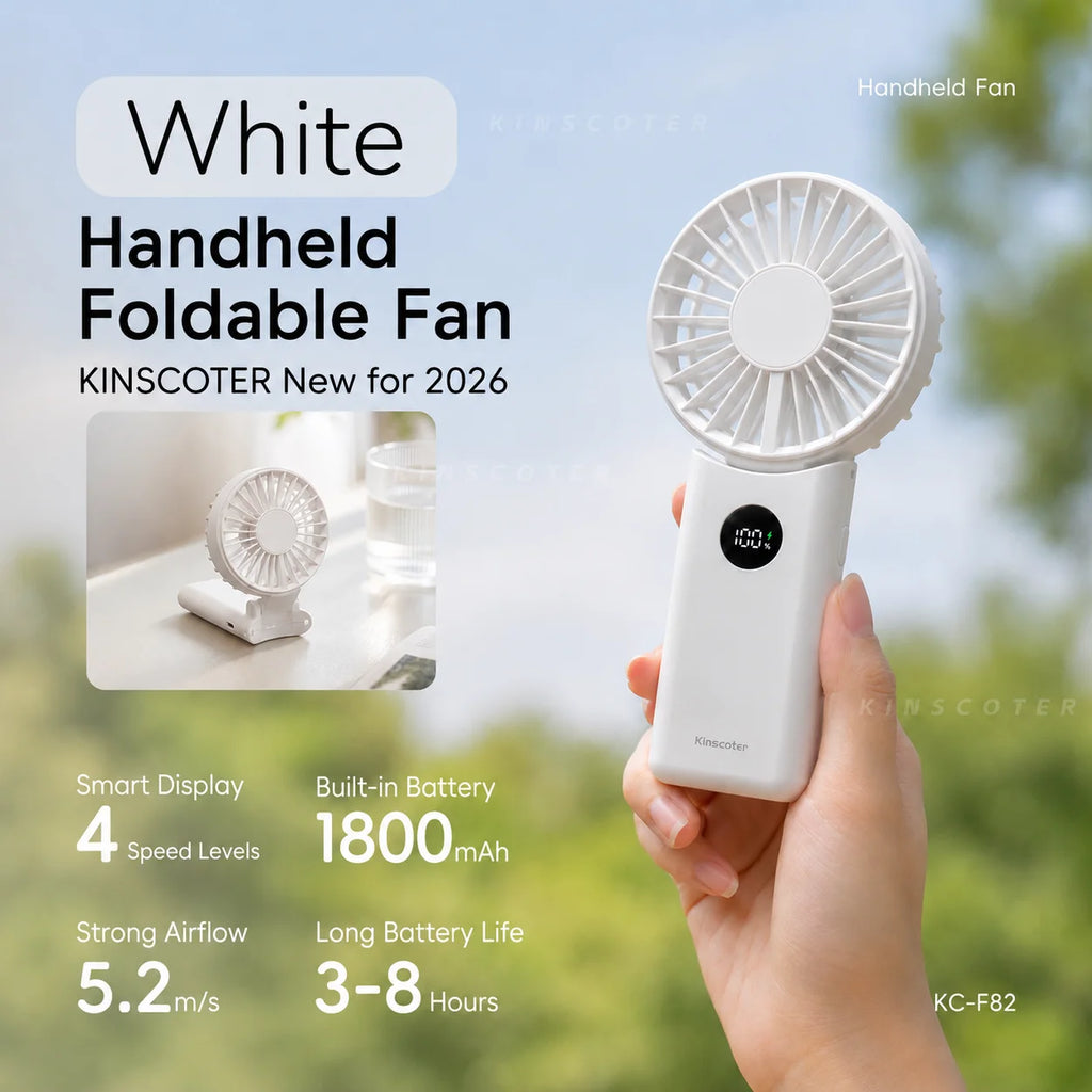 New Handheld Personal Fan Portable Mini USB Hand Fan 3600mAh Rechargeable Mini Fan with Stepless Speed Control Display Nightligh