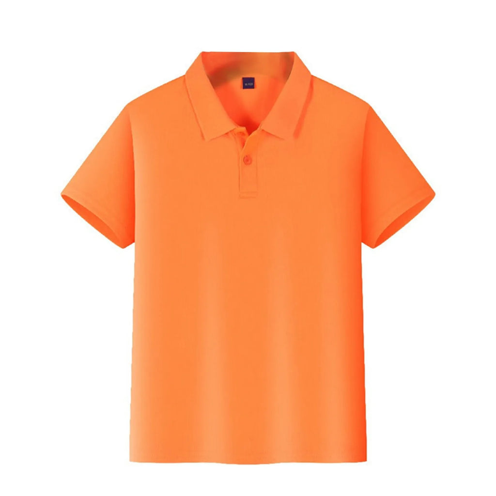 Polo Shirts Kids Basic Simple School Student Uniforms Class Uniforms Cultural Shirts Quick-Drying Turn-Down Collar for 6-11years