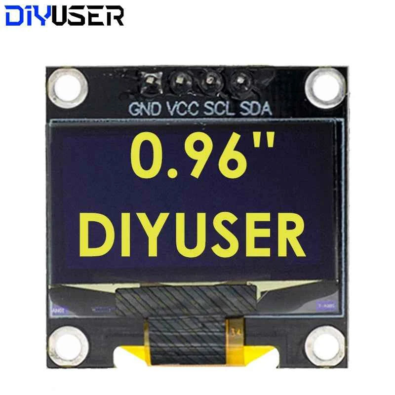 0.96 Inch OLED Display Module I2C IIC Serial White Screen 128x64 SSD1306 Driver Board Compatible with Arduino ESP32 STM32