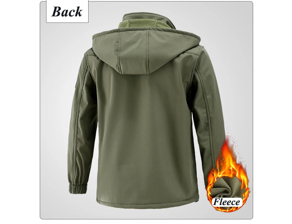 Winter Men Mountain Ski Warm Sets Waterproof Sports Suit Sweatshirt +Sweatpants Mens 2 Pieces Padded Sets Tracksuit Rain Clothes