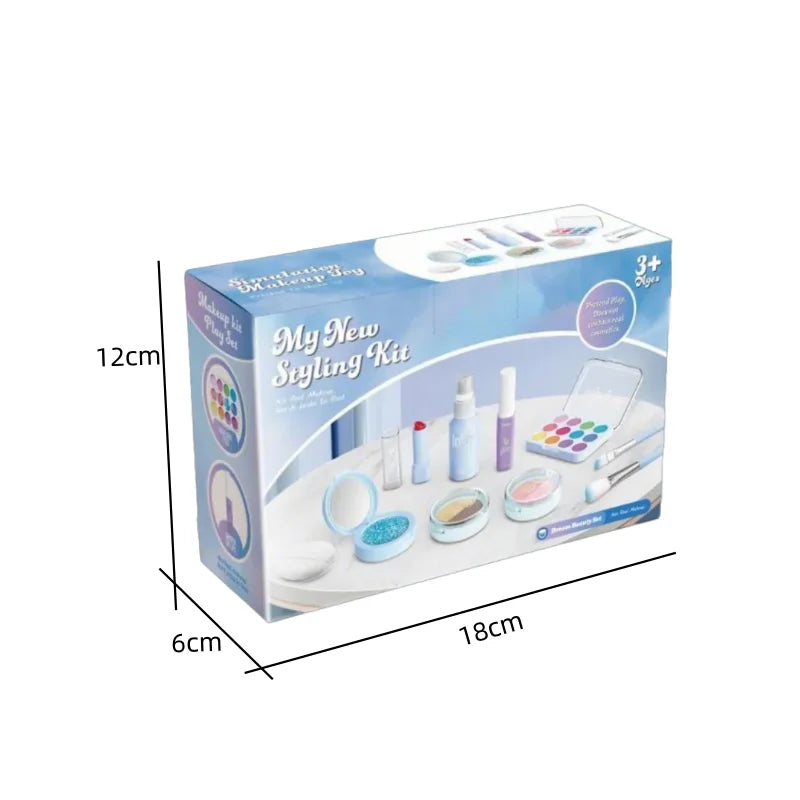Kids Pretend Makeup Play Set for Ages 3-6 Girls, Children's Cosmetic Simulation Toy Kit, Fashion Styling Beauty Set For Girls