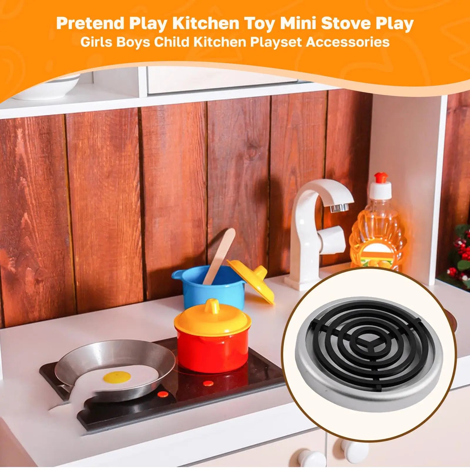 Kids Kitchen Stove Toy, Birthday Gift, Simulated Fun Role Playing, Elegant Mini Stove Play, Pretend Play Kitchen Toy Children