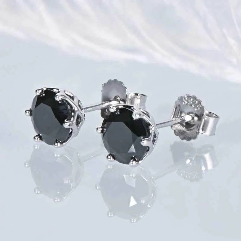 JoyceJelly 1/2/4CT VVS D Color Moissanite Russian Cut 8H8A Lab Diamond Stud Earrings For Women S925 Sterling Silver Fine Jewelry