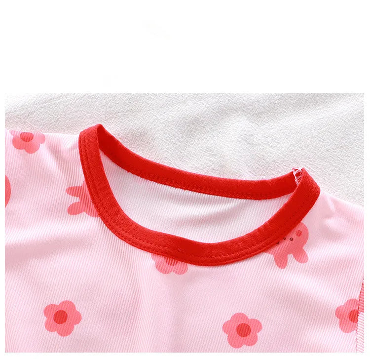 Baby Pajamas Sets Child Pajamas Toddler Short Sleeve Baby Nightwear Pyjamas Kids Cartoon Homewear Clothes